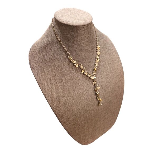 Silver-tone Pearl & Bead Cluster Lariat Necklace (NWOT) - Picture 5 of 9